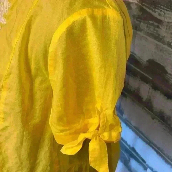 J. Crew Yellow Peplum Blouse size 10 - Picture 5 of 5